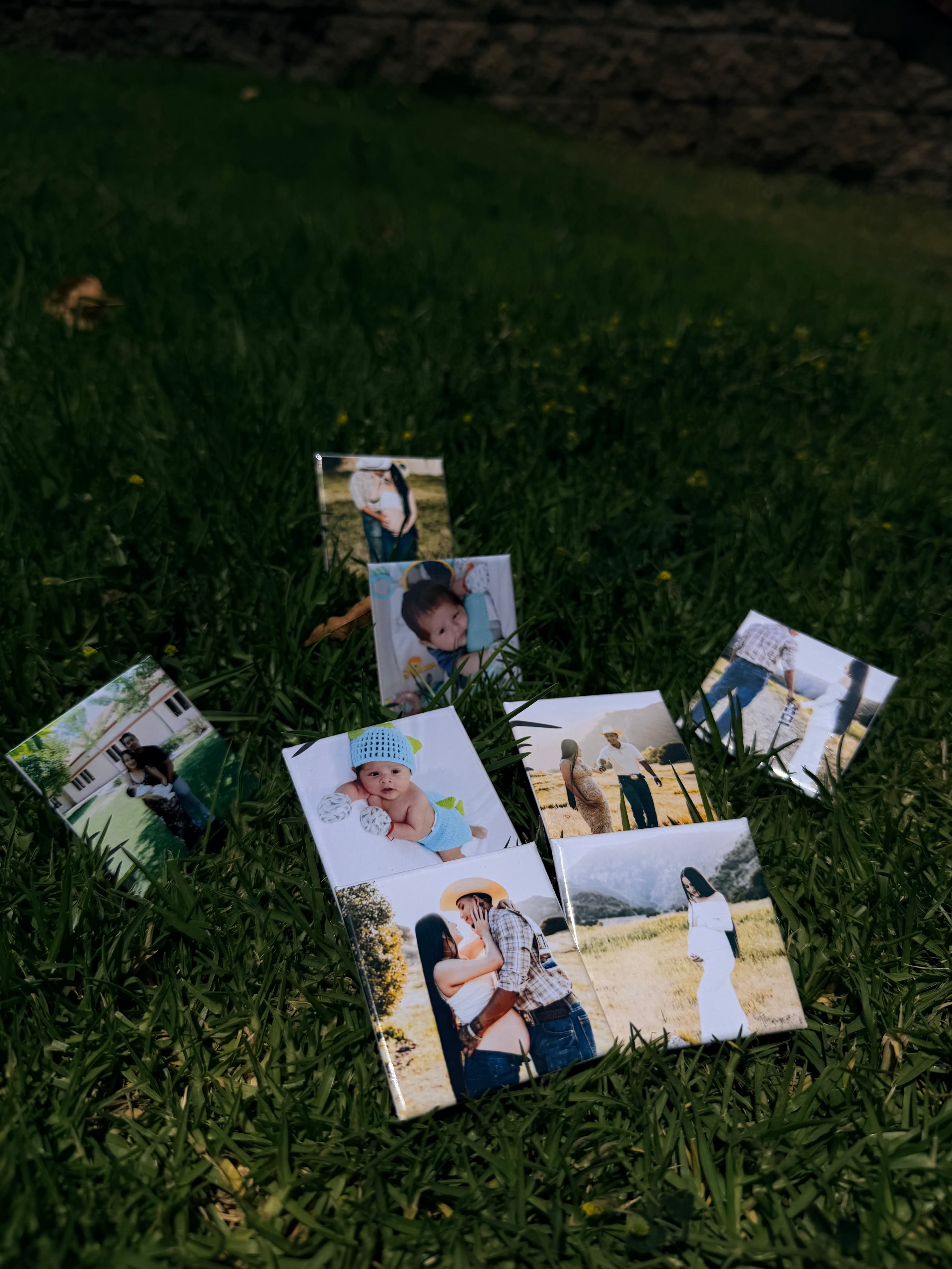 9 custom photo magnets (2x2)