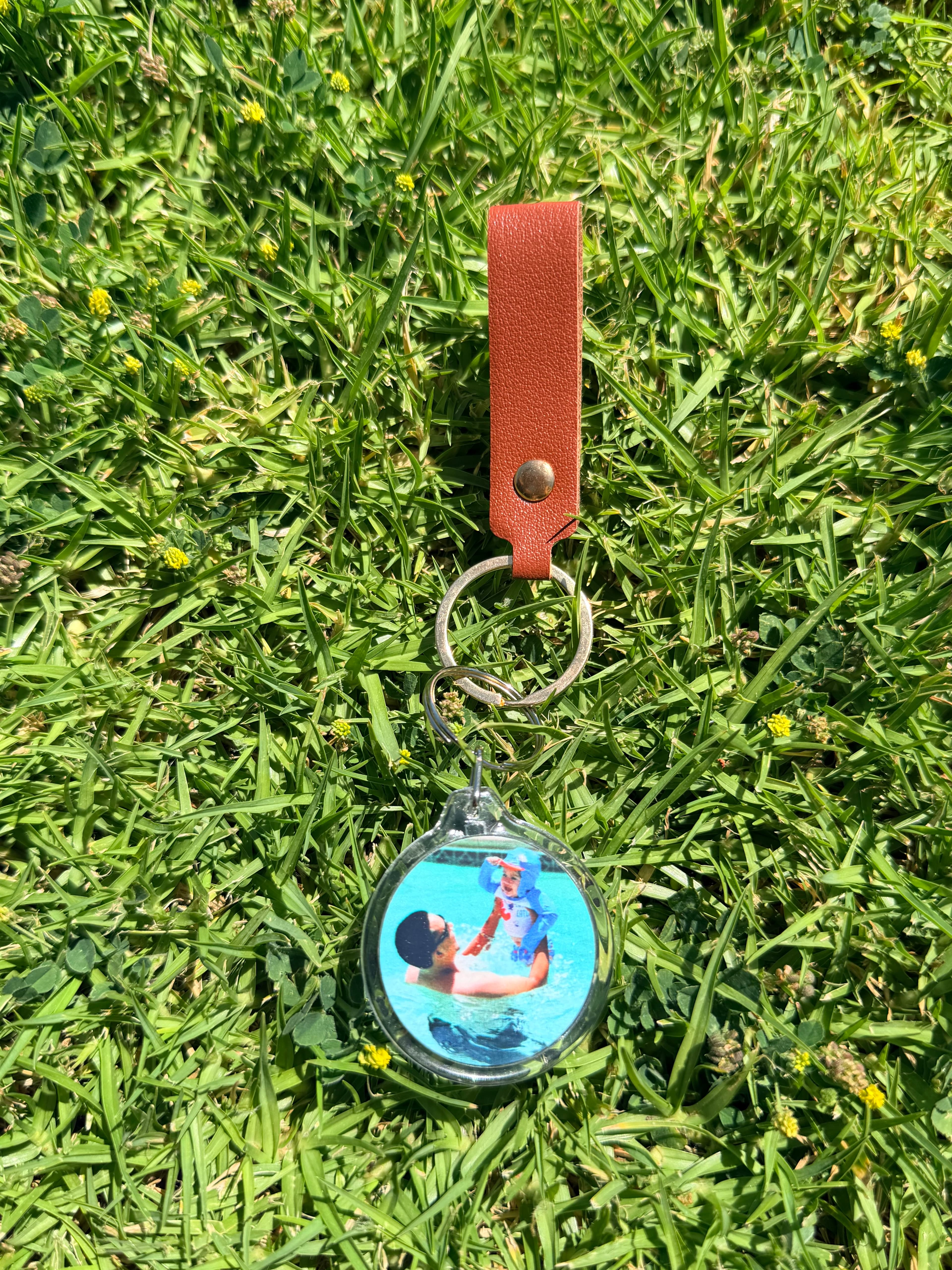 5 custom photo keychains (1.4inch)